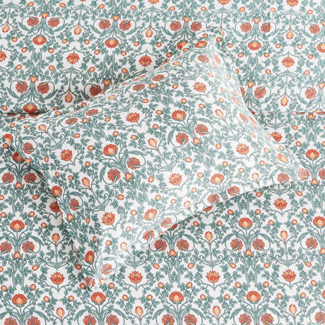 Arts & Crafts Floral Printed Duvet Set