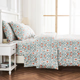 Arts & Crafts Floral Printed Duvet Set-Duvets-Parc Decor