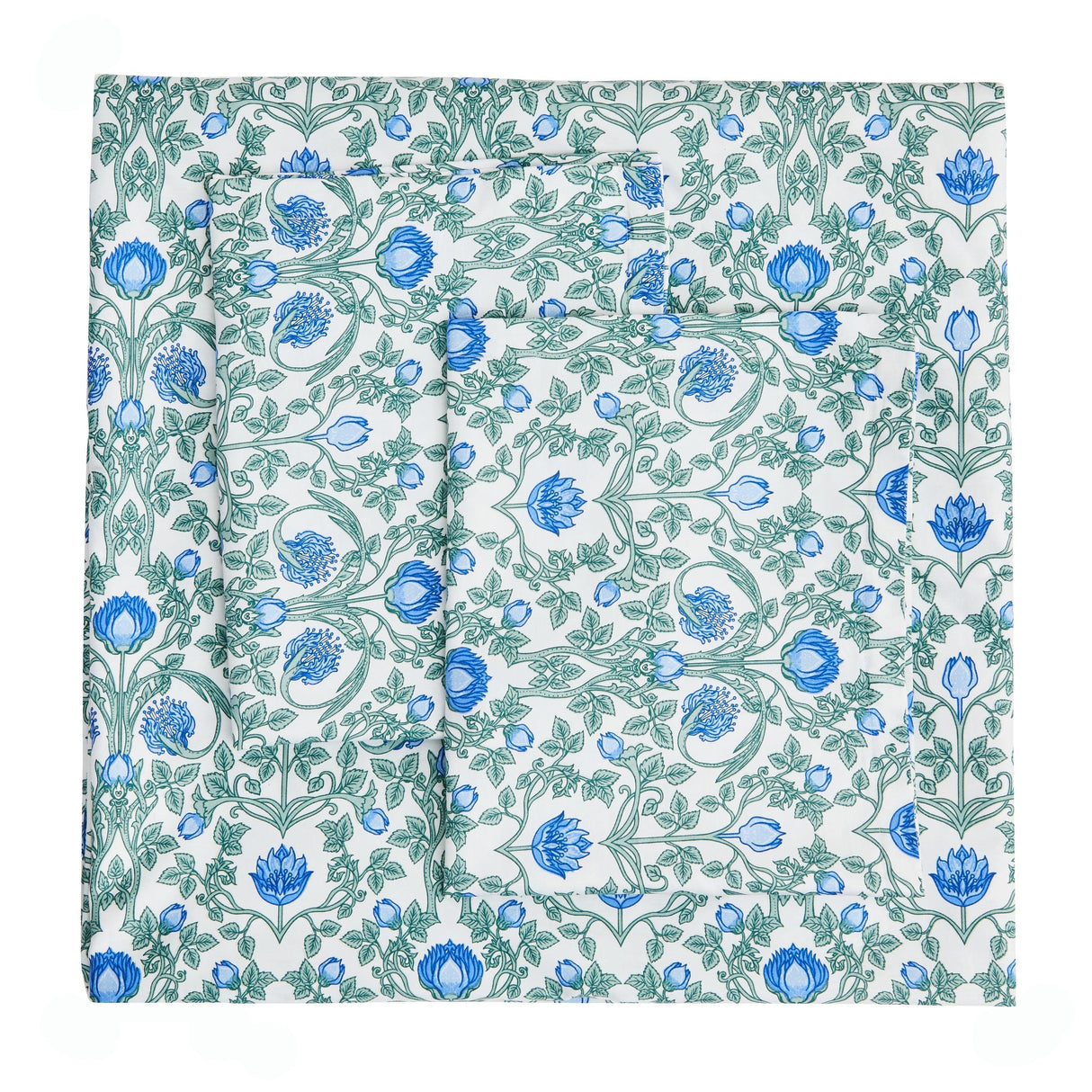 Arts & Crafts Floral Printed Duvet Set-Duvets-Parc Decor