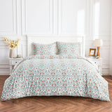 Arts & Crafts Floral Printed Duvet Set-Duvets-Parc Decor