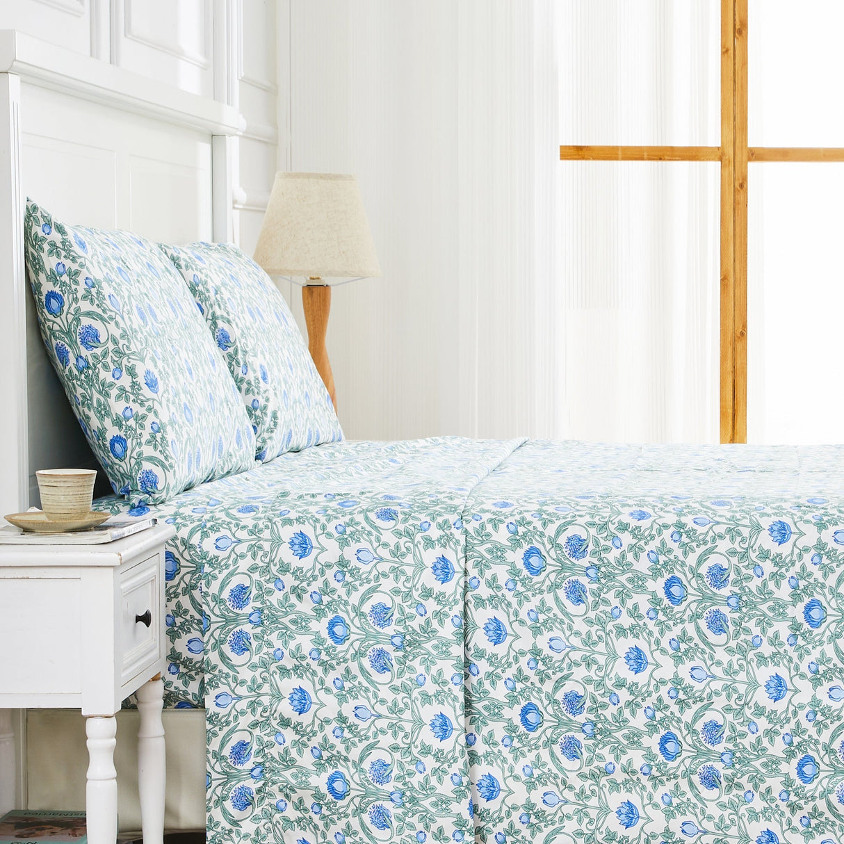 Arts & Crafts Floral Printed Pillowcase Pair-Pillowcase-Parc Decor