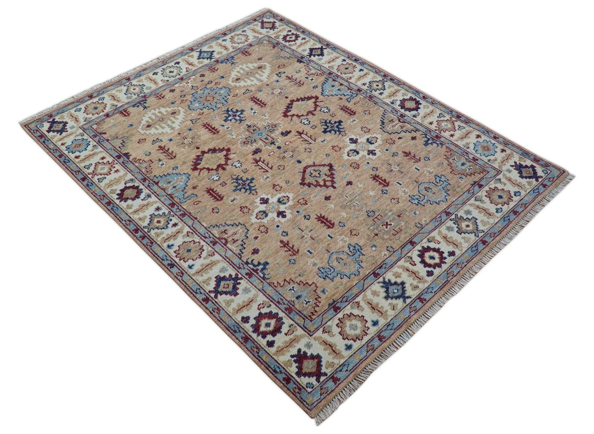 Astra Custom Made Turkish Peach Hand knotted Wool Rug