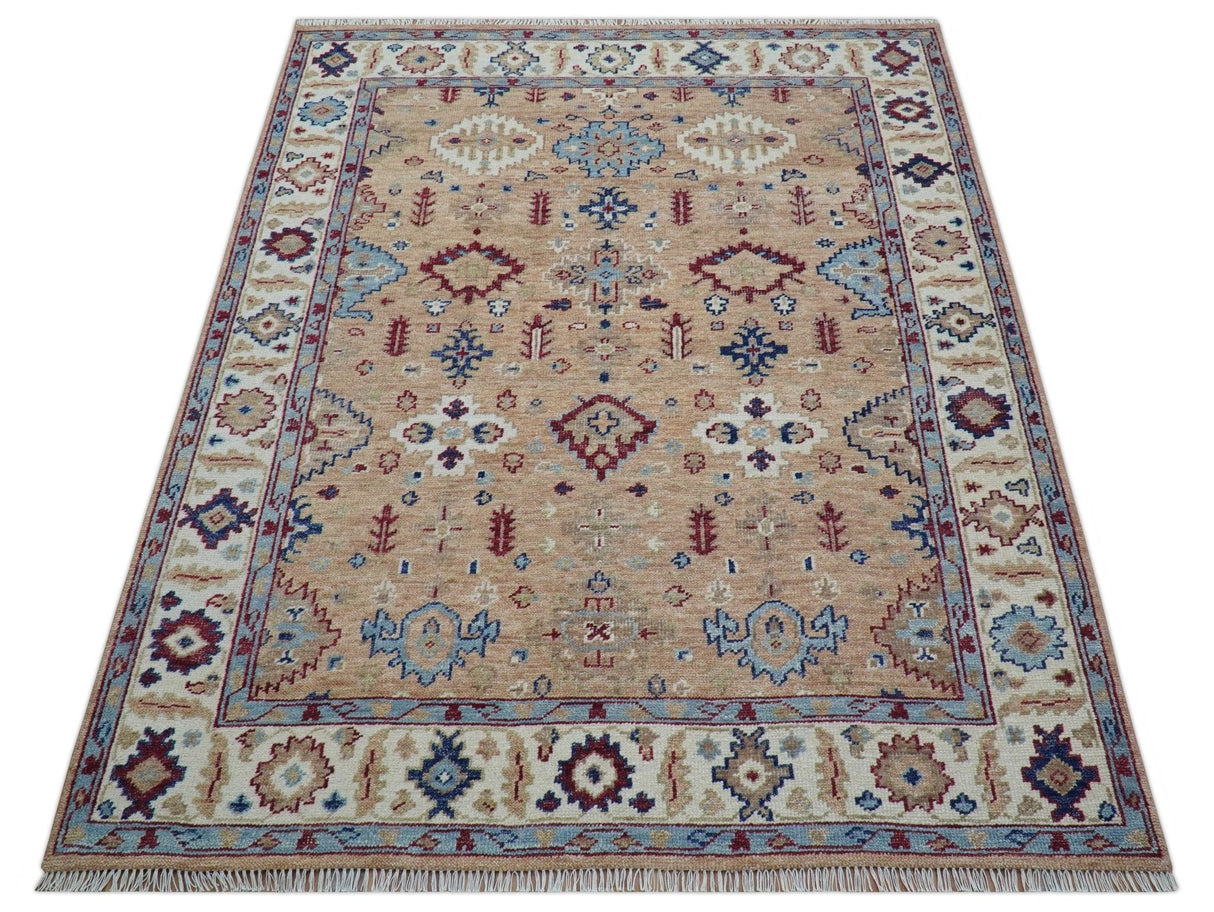 Astra Custom Made Turkish Peach Hand knotted Wool Rug