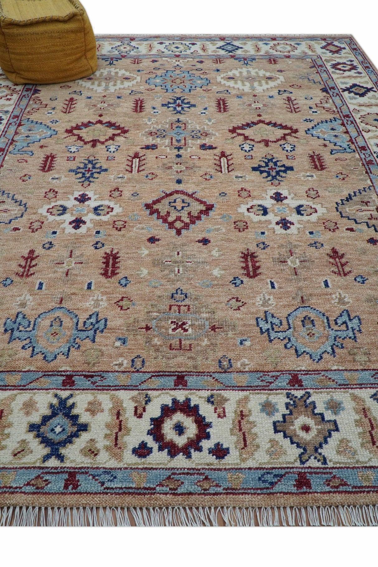 Astra Custom Made Turkish Peach Hand knotted Wool Rug