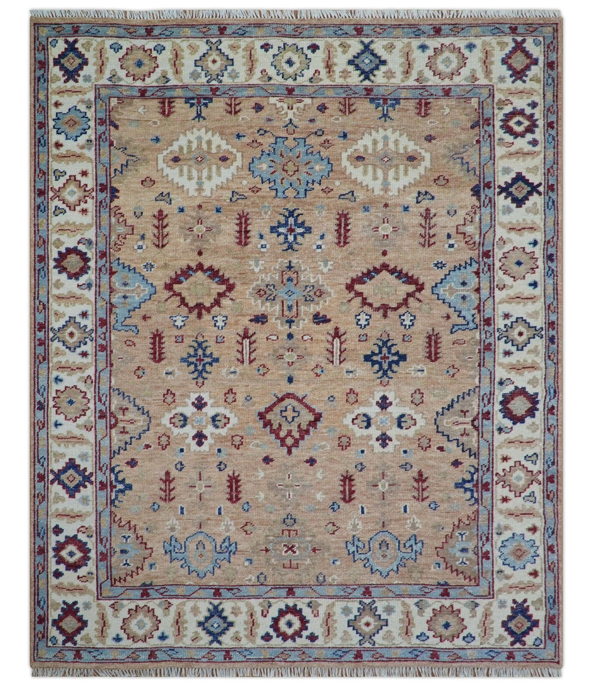 Astra Custom Made Turkish Peach Hand knotted Wool Rug
