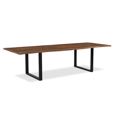 Athea Butterfly Dark live Edge Dining Table - 84"-Dining Table-Parc Decor