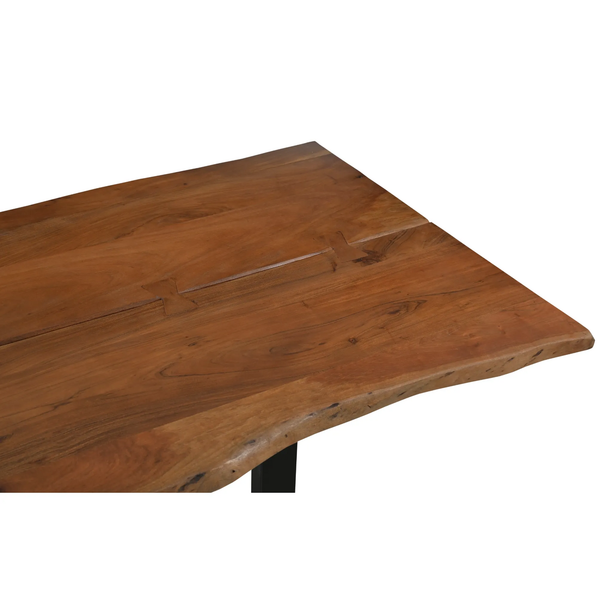 Athea Butterfly Dark live Edge Dining Table - 84"-Dining Table-Parc Decor