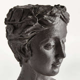 Athena Bust Planter Vessel in Antique Black-Planter-Parc Decor