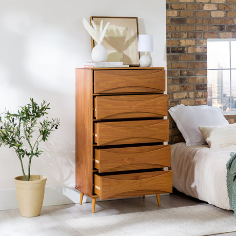 Atticus Solid Wood Mid-Century Modern Chest-Bedroom-Parc Decor