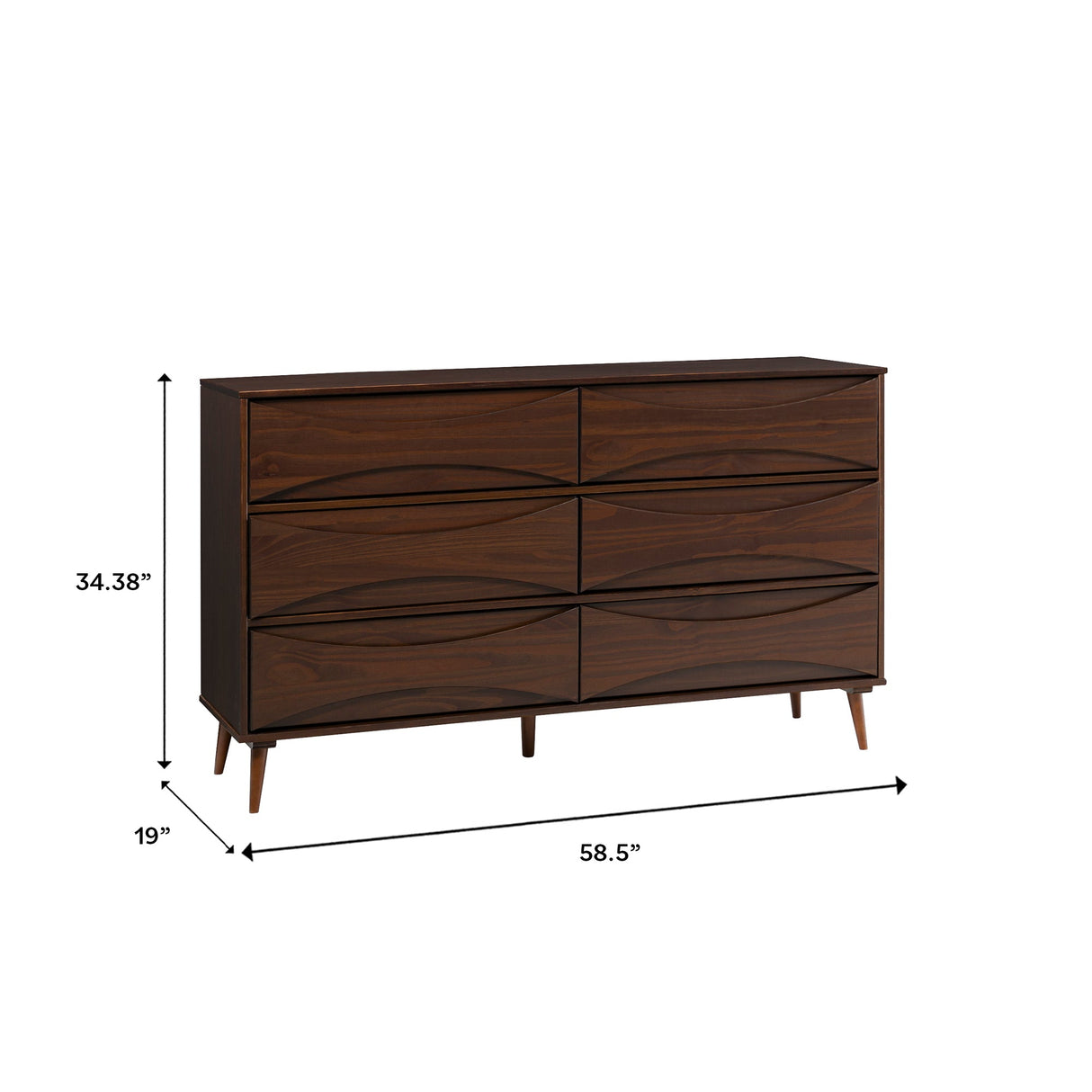 Atticus Solid Wood Mid-Century Modern Dresser-Bedroom-Parc Decor