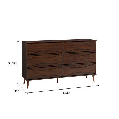 Atticus Solid Wood Mid-Century Modern Dresser-Bedroom-Parc Decor