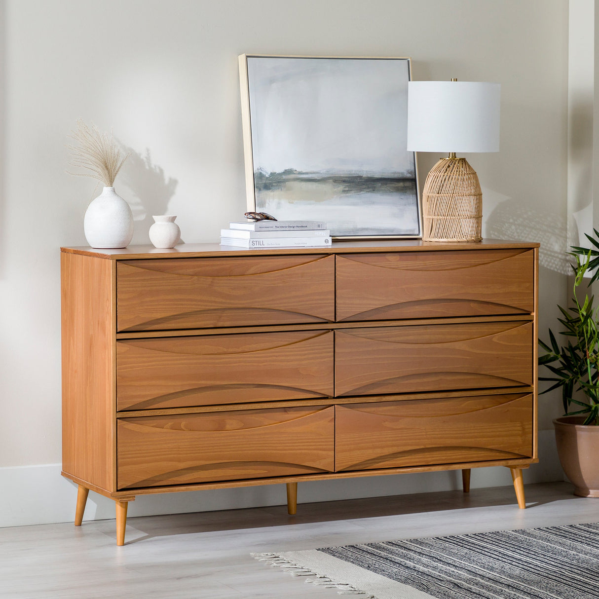 Atticus Solid Wood Mid-Century Modern Dresser-Bedroom-Parc Decor