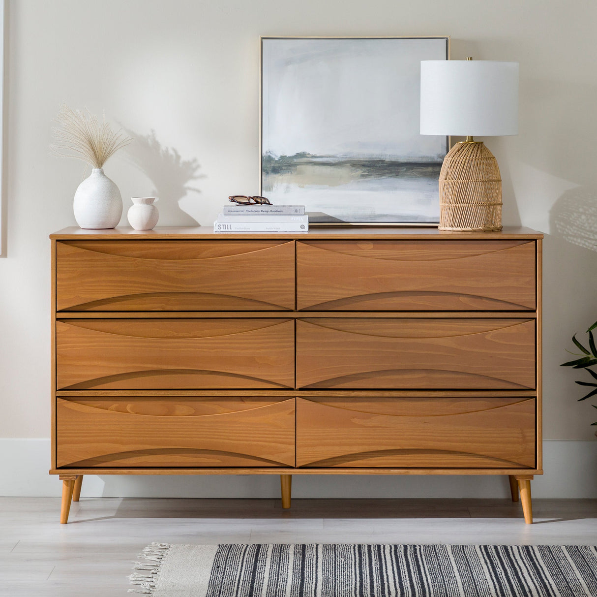 Atticus Solid Wood Mid-Century Modern Dresser-Bedroom-Parc Decor