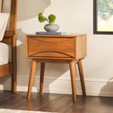 Atticus Solid Wood Mid-Century Modern Nightstand-Bedroom-Parc Decor