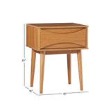 Atticus Solid Wood Mid-Century Modern Nightstand-Bedroom-Parc Decor