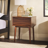 Atticus Solid Wood Mid-Century Modern Nightstand-Bedroom-Parc Decor
