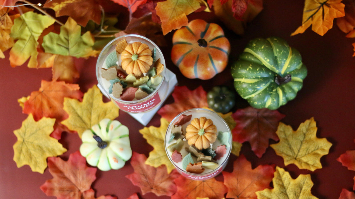 Autumn Leaves Container Candle-Candles-Parc Decor