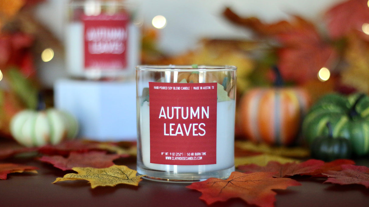 Autumn Leaves Container Candle-Candles-Parc Decor