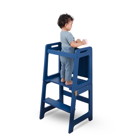Fecha - Torre de cocina 4 en 1, escritorio, taburete y pizarra