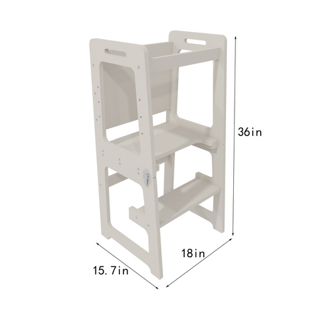 Fecha - Torre de cocina 4 en 1, escritorio, taburete y pizarra