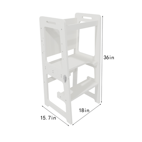 Fecha - Torre de cocina 4 en 1, escritorio, taburete y pizarra