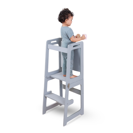 Fecha - Torre de cocina 4 en 1, escritorio, taburete y pizarra