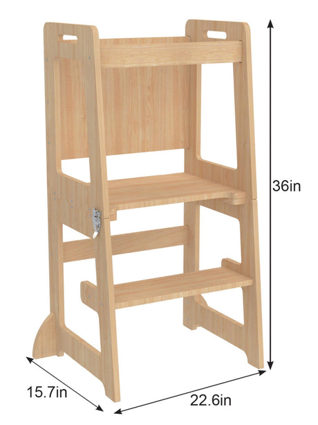 Fecha - Torre de cocina 4 en 1, escritorio, taburete y pizarra