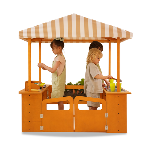 Avenlur Sumac Outdoor Wooden Play Market, Mud Kitchen & Grill Station-Parc Decor