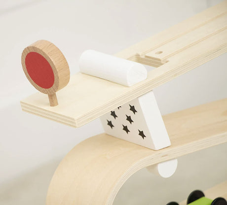 Avenlur Wooden Car Ramp Racer | Montessori Rolling Track Toy for Toddlers-Indoor-Parc Decor