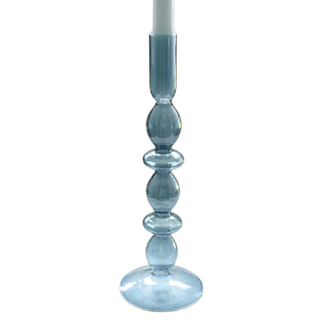 Azure Blue Candle Holder - Pair