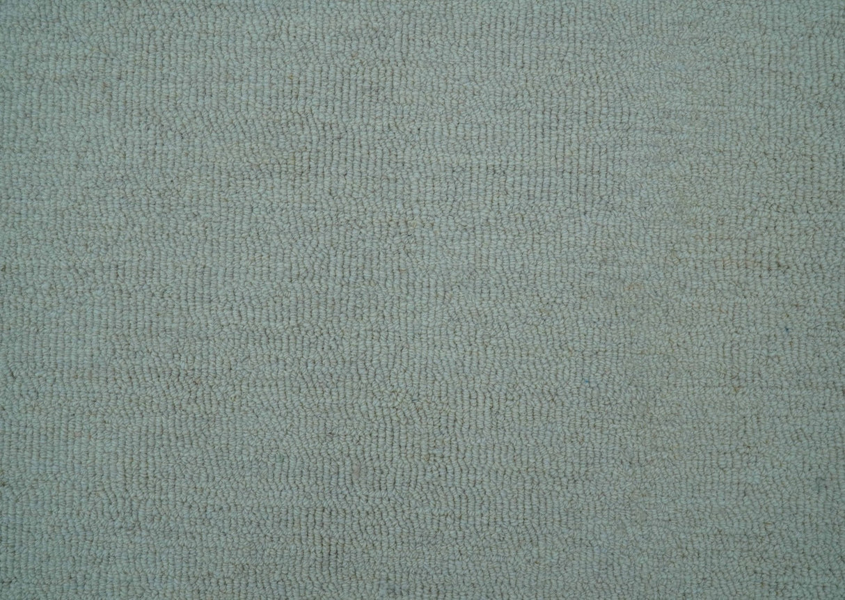 Azure Custom Made Geometrical Charcoal And Gray Hand Tufted Wool Rug