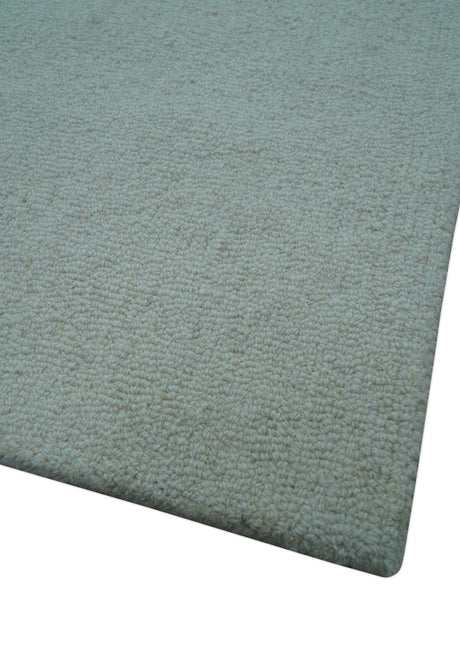 Azure Custom Made Geometrical Charcoal And Gray Hand Tufted Wool Rug