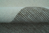 Azure Custom Made Geometrical Charcoal And Gray Hand Tufted Wool Rug