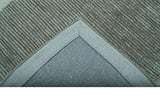 Azure Custom Made Geometrical Charcoal And Gray Hand Tufted Wool Rug