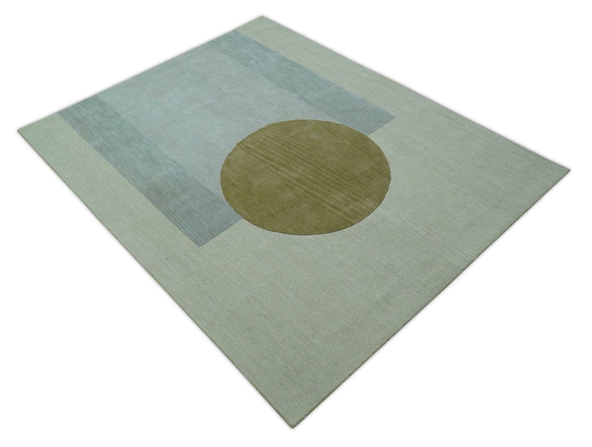 Azure Custom Made Modern Design Beige And Gray Hand Tufted Wool Rug