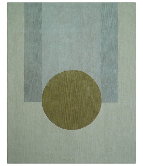 Azure Custom Made Modern Design Beige And Gray Hand Tufted Wool Rug