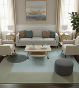 Azure Custom Made Modern Design Gray and Brown Hand Tufted Wool Rug