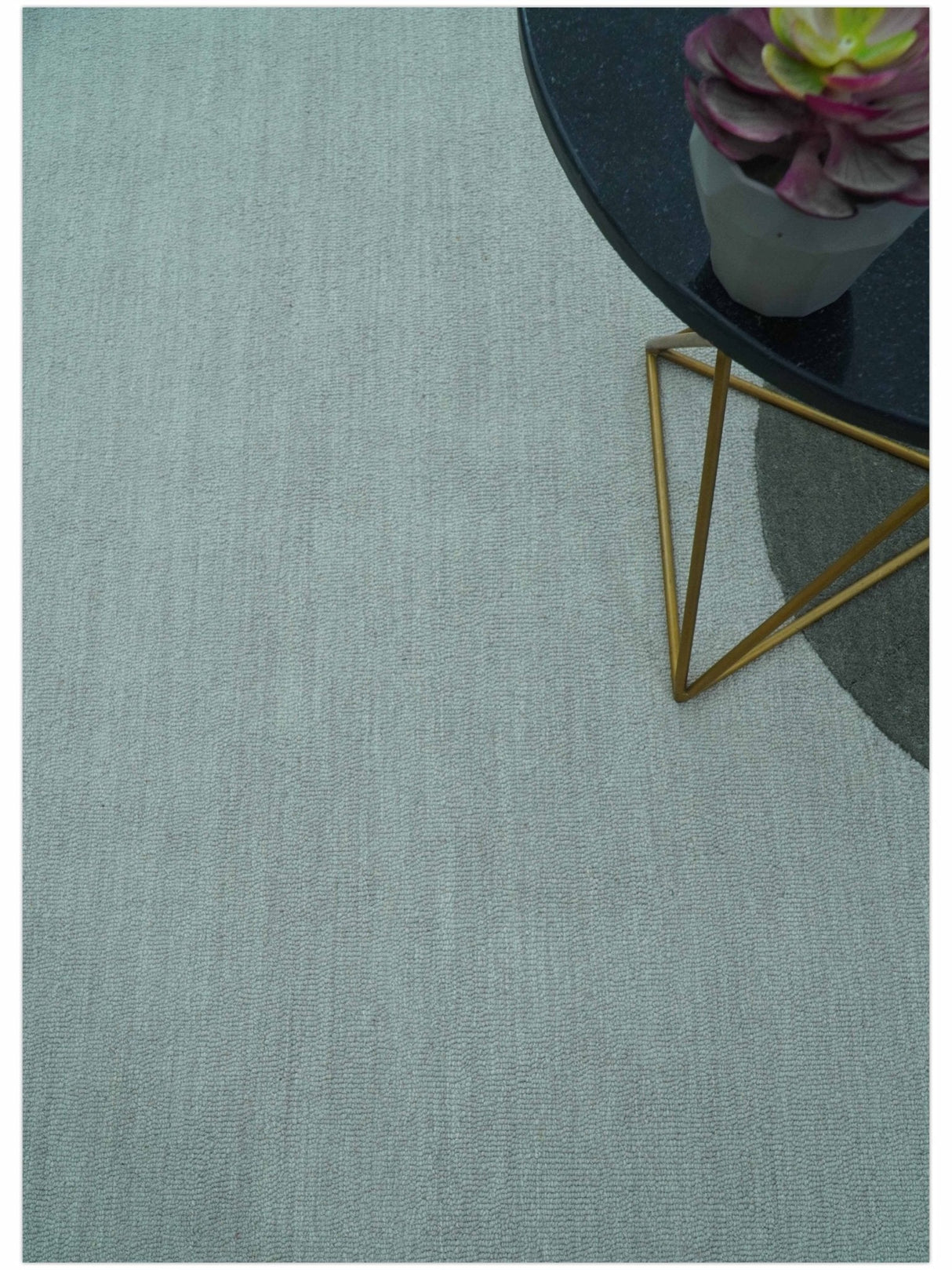 Azure Custom Made Modern Design Gray and Brown Hand Tufted Wool Rug