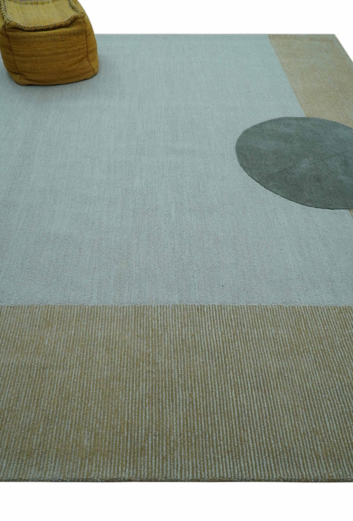Azure Custom Made Modern Design Gray and Brown Hand Tufted Wool Rug