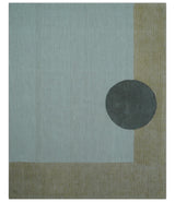 Azure Custom Made Modern Design Gray and Brown Hand Tufted Wool Rug