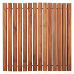 Bahama Teak Shower and Bath String Mat with Rubber Footing 19.6″ x 19.6″