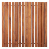 Bahama Teak Shower and Bath String Mat with Rubber Footing 19.6″ x 19.6″