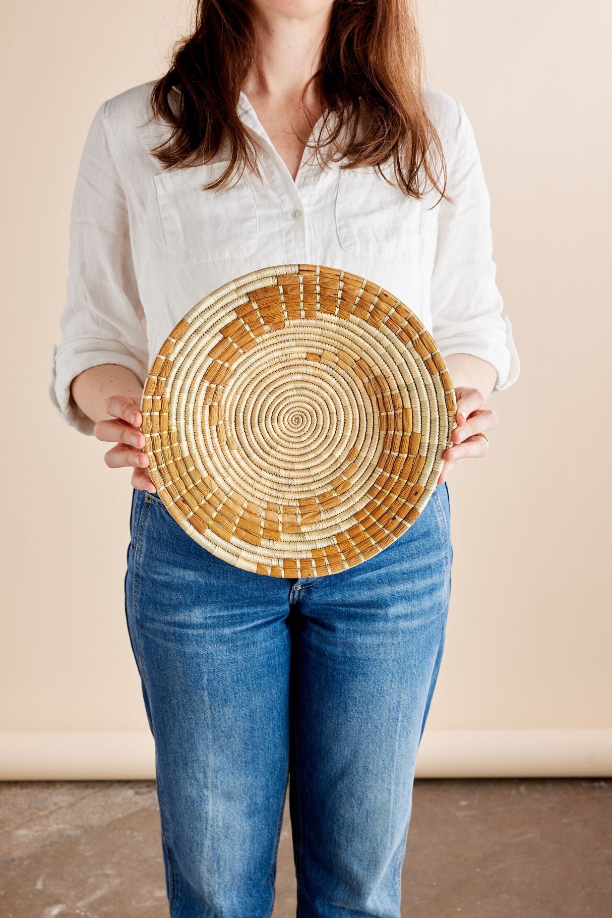 Bahari Banana Bark Wall Basket-Wall Basket-Parc Decor