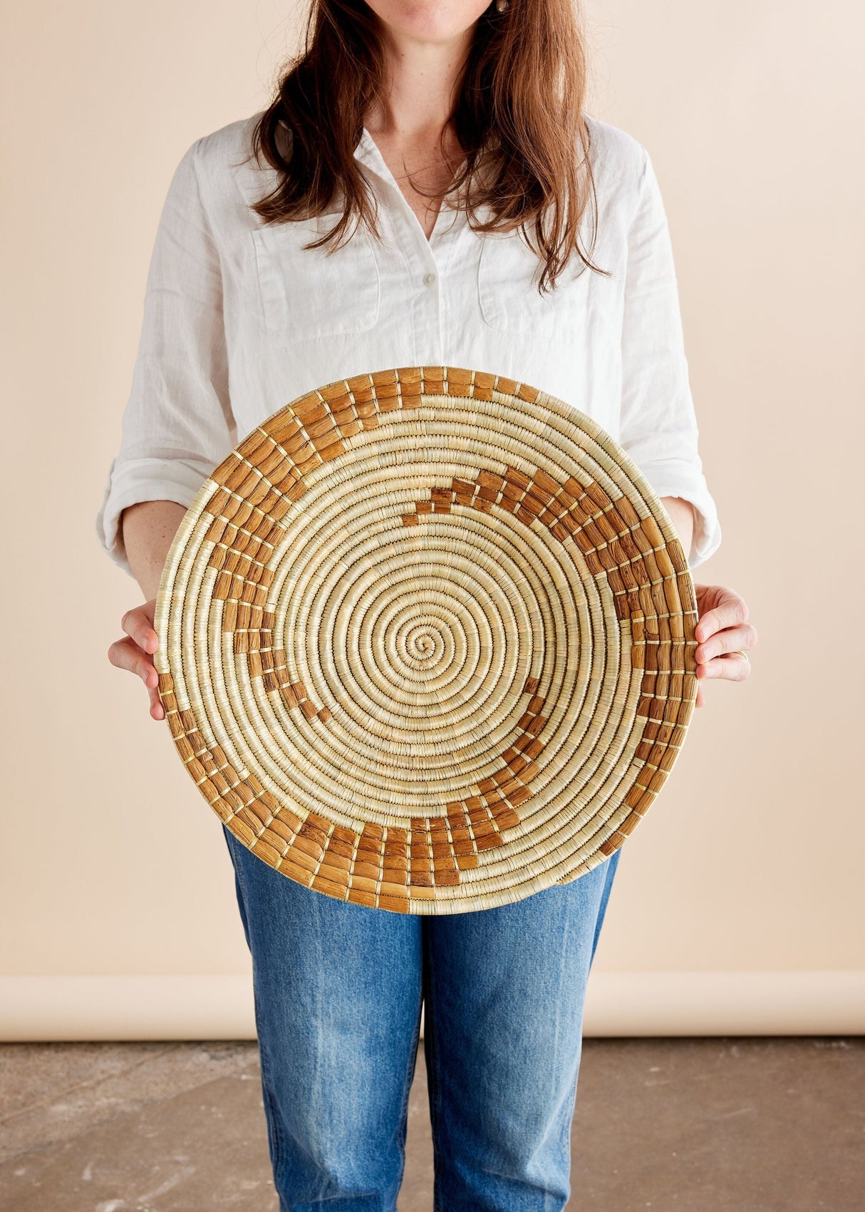 Bahari Banana Bark Wall Basket-Wall Basket-Parc Decor