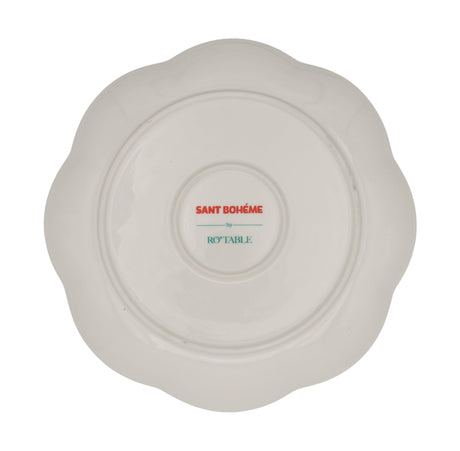 Balearic Blu Scalloped Ceramic Dinner Plates – Set of 4 (+1 Bonus Plate)