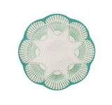 Balearic Blu Scalloped Ceramic Dinner Plates – Set of 4 (+1 Bonus Plate)