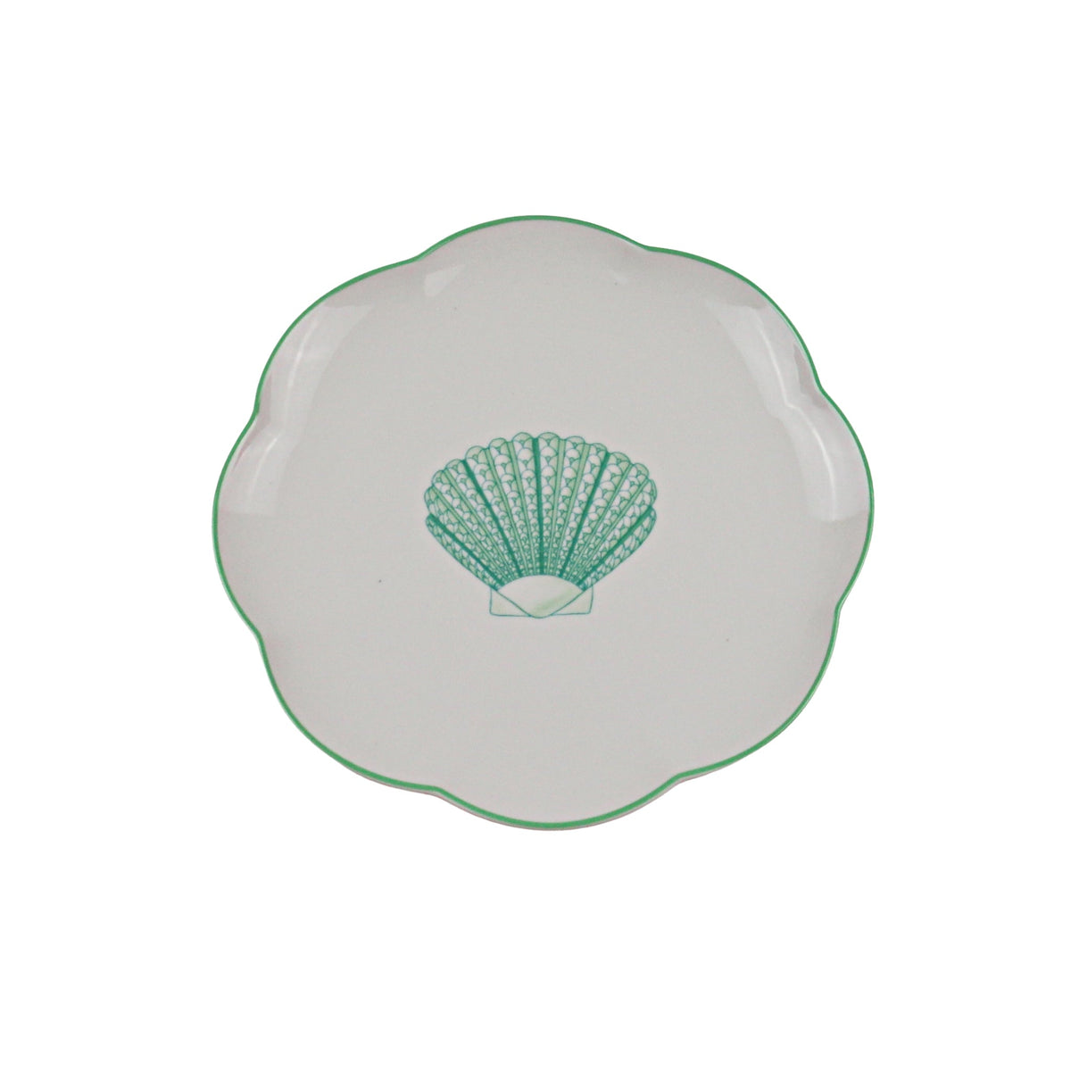 Balearic Blu Scalloped Ceramic Starter Plates – Set of 4 (+1 Bonus Plate)