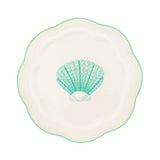 Balearic Blu Scalloped Ceramic Starter Plates – Set of 4 (+1 Bonus Plate)