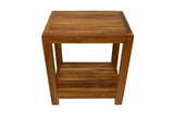 Bali Teak Shower and Bath Spa Bench with Shelf-Parc Decor