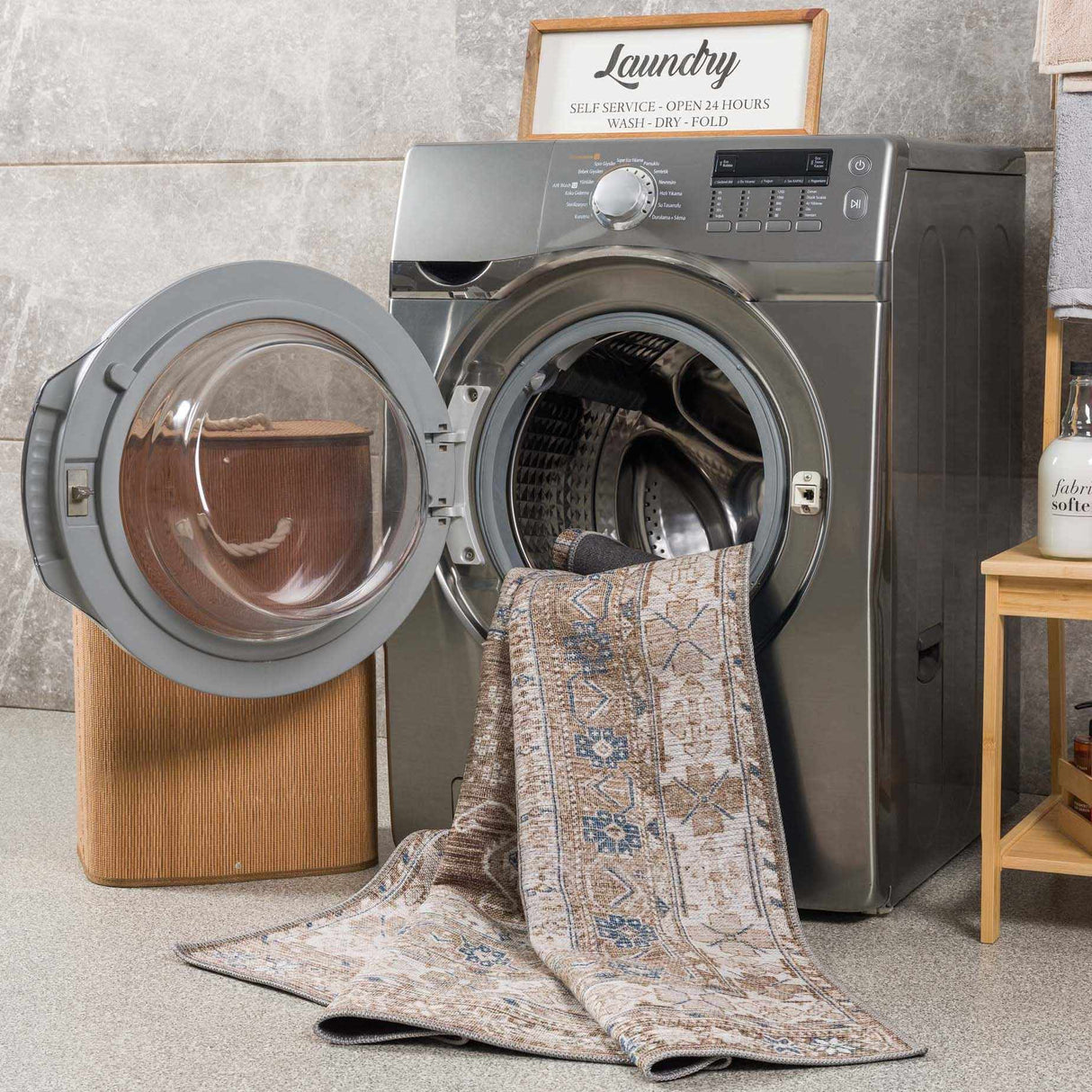 Baltinglass Flat Pile Washable Rug-Rugs-Parc Decor